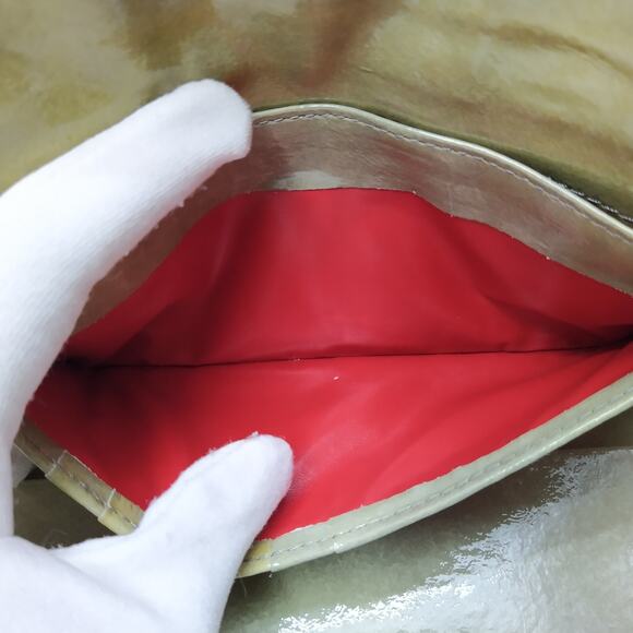 Dooney & Bourke Gray Patent Leather Checkbook Credit Card Trifold Wallet - Picture 15 of 16